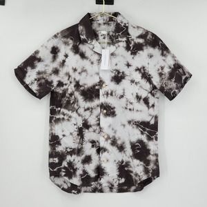 Outerknown BBQ Shirt in Galaxy Men's Button Up Short Sleeve Size Medium